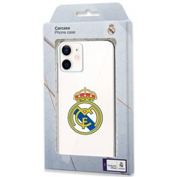 Carcasa IPhone 12 mini Licencia Fútbol Real Madrid Transparente