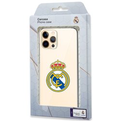 Carcasa IPhone 12 Pro Max Licencia Fútbol Real Madrid Transparente