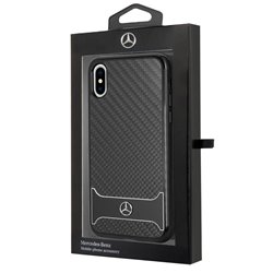 Carcasa iPhone X / iPhone XS Licencia Mercedes-Benz Carbón Negro