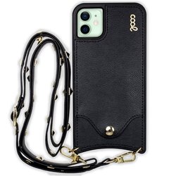 Carcasa COOL para iPhone 12 / 12 Pro Correa Pop-Rock Negro