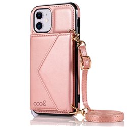 Carcasa COOL para iPhone 11 Colgante Wallet Rosa