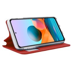 Funda COOL Flip Cover para Xiaomi Redmi Note 10 / Note 10S Liso Rojo